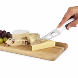 E920219 Comfort Cheese Knife, 12cm/4.5in, Japanese Stainless Steel, Black/White, Kitchen Knife, Dishwasher Safe