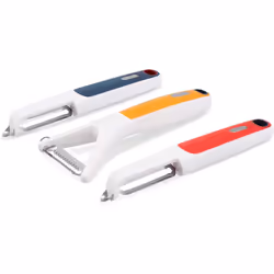 Zyliss 3-Piece Peeler Set, Oscillating, Julienne, Swivel Peeler, Dishwasher Safe