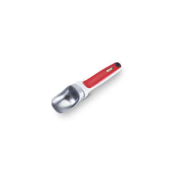 E980128 Ice Cream Scoop | 18.5cm/7.25in | Zinc Alloy/Plastic | Red/White | Scoop for Ice Cream/Gelato/Clotted Cream/Sorbet/Mashed Potato | Dishwasher