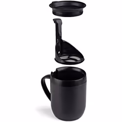 Graphite Smart Cafe Travel Mug - Zyliss Cafetiere Hot Grey Coffee Cup One Double -  zyliss cafetiere mug hot grey coffee cup one double