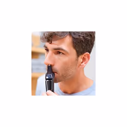 7-in-1 All-in-One Trimmer, Series 3000 Grooming Kit for Beard & Hair with 7 Attachments, Including Nose Trimmer, Self-Sharpening Blades, UK 3-Pin Plug