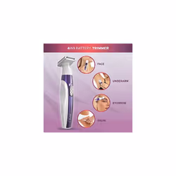 Face and Body Hair Remover, Pure Radiance, Womens Razor, Female Shaving, 4 in 1 Battery Trimmer, All-over Body Hair Removal, Bikini Trimmers,Remove