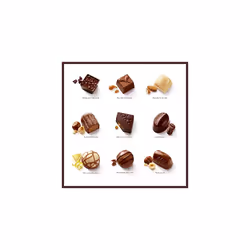 Continental Chocolate Gift, Perfect for Sharing, Gifts for Women and Men, Unique Flavours Milk, White, Dark Chocolate, 264g