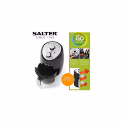 EK2817 2L Compact Air Fryer - Hot Air Circulation, Removable Non-Stick Cooking Rack, Adjustable Temperature Up To 200C, 30 Minute Timer, 1000W,