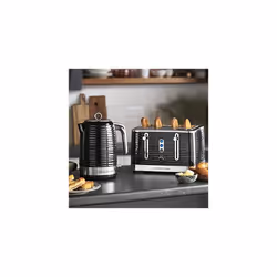 24361 Inspire Electric Fast Boil Kettle, 3000 W, 1.7 Litre, Black with Chrome Accents