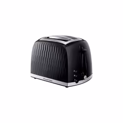 26061 2 Slice Toaster - Contemporary Honeycomb Design with Extra Wide Slots and High Lift Feature, Black