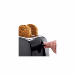 26061 2 Slice Toaster - Contemporary Honeycomb Design with Extra Wide Slots and High Lift Feature, Black