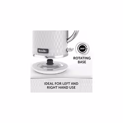 Curve White Electric Kettle | 1.7L | 3KW Fast Boil | White & Chrome [VKT117]