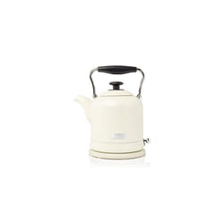 Highclere Cream Kettle - Lightweight, Easy To Use - 1.7L Stainless Steel Kettle with Cup Marking on Water Gauge - 3000W Electric Fast Boil Kettle -