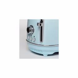 Heritage Blue 2 Slice Toaster - Electric Stainless Steel Toaster - Economy Mode - Reheat, Cancel and Defrost Functions - Variable Browning Control -