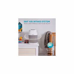 360 Light Protect Air Purifier | Quiet, True H13 HEPA Filter | Removes up to 99.97% Dust, Smoke, Pollen & More | 3 Speeds | Sleep Mode | Filter