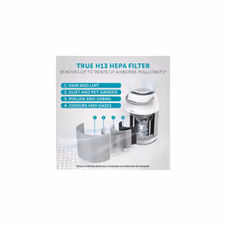 360 Light Protect Air Purifier | Quiet, True H13 HEPA Filter | Removes up to 99.97% Dust, Smoke, Pollen & More | 3 Speeds | Sleep Mode | Filter