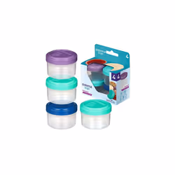 Dressing Pots To Go Food Container Sauce Pots With Lids 35 Ml Bpa-Free Blue, Green, Pink & Purple Lids Recyclable With Terrac ...