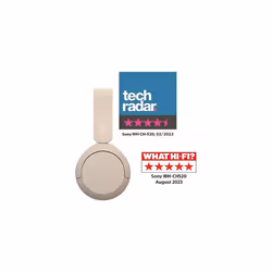 WH-CH520 Wireless Bluetooth Headphones - up to 50 Hours Battery Life with Quick Charge, On-ear style - Beige