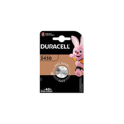 Two (2) X Duracell CR2450 Lithium Coin Cell Battery 3v Blister Packed