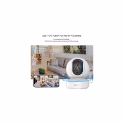 Indoor Wifi Camera with App, Alexa & Google Control, Security Camera Wireless 2.4GHz, Pan Tilt 360, Baby Monitor, 1080P, Motion Detection, Auto