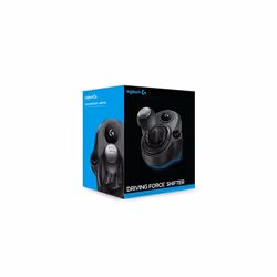 Driving Force gear lever for G923, G29 or G920, 6 gears, Push Down reverse gear, steel and leather, black