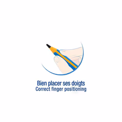 Kids Jumbo Triangular Learner Pencils with Blue Barrels, Extra Large HB Graphite Pencils, Pack of 12