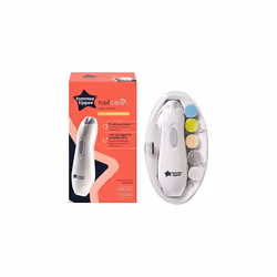 Electric Baby Nail File Trimmer, Battery-Powered Infant Nail Clipper with LED Light and Six Filing Heads for Baby and Adult U ...