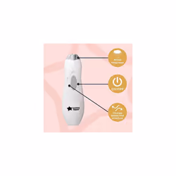 Electric Baby Nail File Trimmer, Battery-Powered Infant Nail Clipper with LED Light and Six Filing Heads for Baby and Adult Use