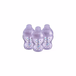 Advanced Anti-Colic Baby Bottle, 260ml, Slow-Flow Breast-Like Teat for a Natural Latch, Triple-Vented Anti-Colic Wand, Pack o ...