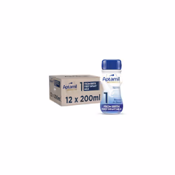 Advanced 1 First Infant Baby Milk Ready to Use Liquid Formula, from Birth, 200ml (Pack of 12)