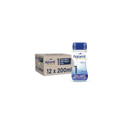 Advanced 1 First Infant Baby Milk Ready to Use Liquid Formula, from Birth, 200ml (Pack of 12)