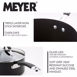 Meyer 5 Piece Cookware Set - Non Stick Aluminium, Induction and Dishwasher Safe - Additional view 4