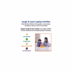 PP02 Peppa's Laugh & Learn Toy Laptop for Kids-Interactive Learning & Child Development, Colours, Shapes, Letters & Numbers Recognition-Features 4 Fun