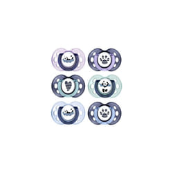 Anytime Soothers, Symmetrical Orthodontic Design, BPA-Free Silicone, 18-36m, Pack of 6 Dummies