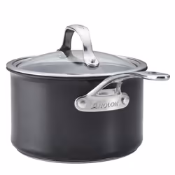 Anolon X SearTech Saucepan with Lid Non Stick Induction Modern Cookware - 18 cm