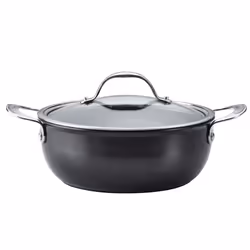 Anolon X SearTech Casserole Pan with Glass Lid Non Stick Kitchen Cookware - 24cm