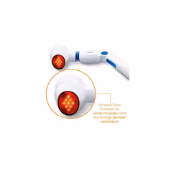 MG40 Infrared Massager, Handheld Massager With 3-Way Adjustable Handle, 4 Attachments For Soothing Vibration Massage Ideal For Your Legs and Back,