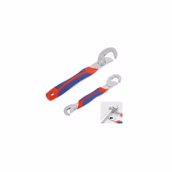 2-Piece Adjustable Wrench Spanner Set, High Carbon Steel Multi-function Universal Quick Snap Grip, 6mm to 32mm Adjustable Wre ...