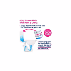 Forever Flush 2000 Blue Toilet Blocks, Eco Friendly Alternative to Loo Rim Hangers, Cistern Capsules Clean & Descale WCs, Natural Vegan & Non Toxic