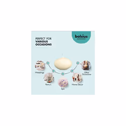 Floating Candle-Ivory, Wax, 30 x 45 mm (Packaging may vary)