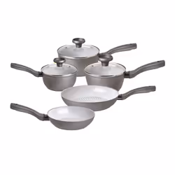 Prestige Pan Set with Glass Lids Dishwasher Safe Kitchen Cookware - Pack of 5