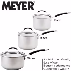Meyer 5 Piece Cookware Set Non Stick Stainless Steel Induction Dishwasher Safe