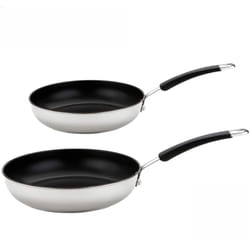 Meyer Frying Pan Set in Stainless Steel Non Stick Induction Cookware - 20/28 cm