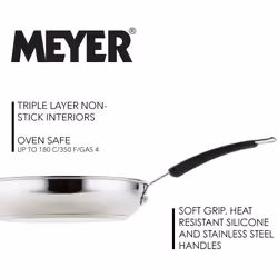 Meyer Frying Pan Set in Stainless Steel Non Stick Induction Cookware - 20/28 cm