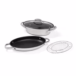 Meyer All in 1 Frying Pan in Black Stainless Steel Round Non Stick Cookware