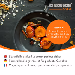 Circulon Frying Pan in Stainless Steel Induction Hob Non Stick Cookware - 25 cm