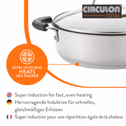 Circulon Pan in Total Stainless Steel Non Stick Induction Base Cookware - 24 cm