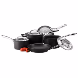 Circulon Infinite Cookware Set Black Hard Anodised Aluminium Pans - Pack of 5
