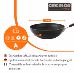 Circulon Non Stick Induction Wok Pan - Dishwasher Safe & Hard Anodised Cookware