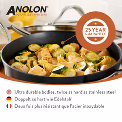 Anolon Nouvelle Luxe Frying Pan in Copper Non Stick Induction Cookware - 25 cm