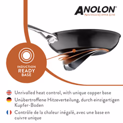 Anolon Nouvelle Luxe Frying Pan Non Stick Induction Copper Base Cookware - 30 cm