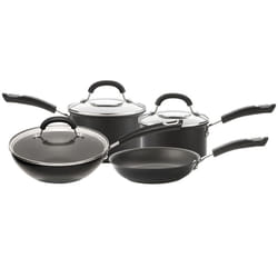 Circulon 4 Piece Cookware Set Glass Lids - Non Stick, Induction, Dishwasher Safe