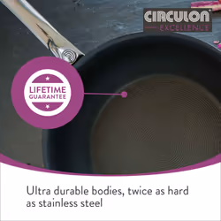 Circulon Excellence Milk Pan Black Aluminium Non Stick Cookware - 16cm / 1.4L