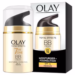 Olay 7-in-1 Total Effects Anti-Ageing BB Cream SPF15 for Medium Shade, Fights The 7 signs of Ageing and Evens Skin Tone, 50 m ...
